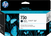 Load image into Gallery viewer, HP Genuine P2V65A / 730 Matte Black Ink 130ml for HP DesignJet T 1600/1700/940