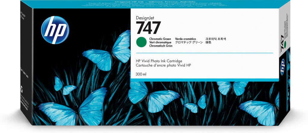 HP Genuine P2V84A / 746 Chromatic Green Ink 300ml for HP DesignJet Z 6/9+