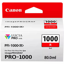 Load image into Gallery viewer, Canon Genuine PFI-1000R Red Ink 0554C001AA 80ml Pro1000 PFI1000R - PFI-1000 ink