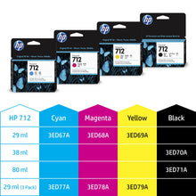 Load image into Gallery viewer, HP Genuine 3ED68A / 712 Ink cartridge magenta 29ml for HP DesignJet T 200